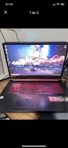 Notebook gamer Acer nitro 5 i7 9 geração, placa de vídeo 1650 4gb ssd 512 e hd 500gb