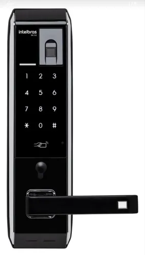Fechadura Digital De Embutir Com Biometria Fr 330 Preto Intelbras