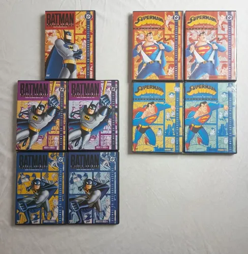  BATMAN A SÉRIE ANIMADA COM AS 3 PRIMEIRAS TEMPORADAS + SUPERMAN A SÉRIE ANIMADA 1 E 2 TP