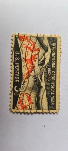 Selo postal do ano geofísico internacional de 3 centavos dos EUA 1958  