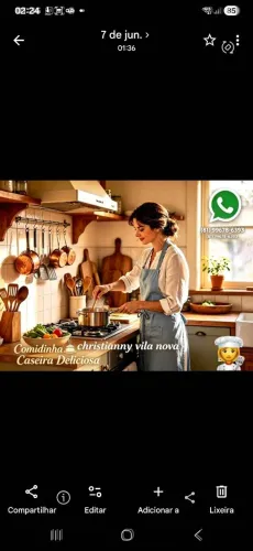Cozinheira domiciliar faço congelamento residêncial