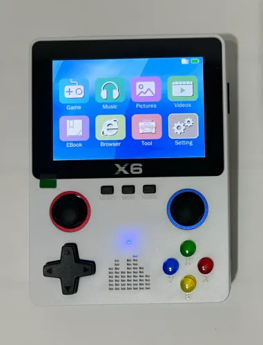 Videogame Portátil X6 Novo Com Jogos Retrô Tela 640x480 Branco 