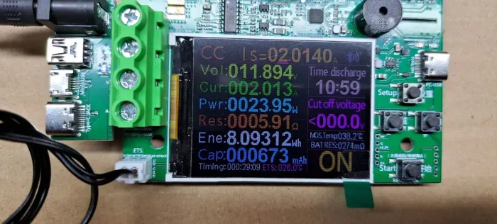 Kit de  carga eletrônica para testes de fontes e baterias 180W 50V 25 AMPERES