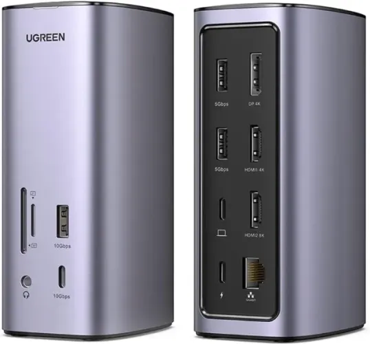 UGREEN Docking Station 12 em 1 USB-C | 8K | PD 100W | Novo Lacrado
