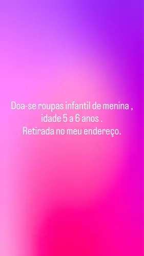 Doa-se roupa infantil menina 