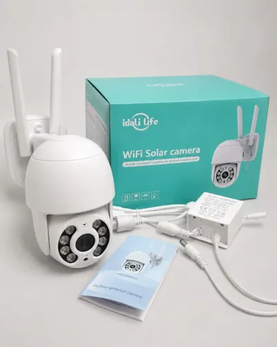 Câmera de Segurança Wi-Fi 360° Idali Life MB-841 - Completa na Caixa