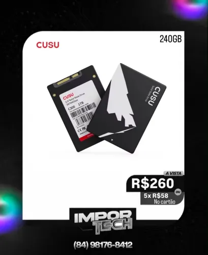 SSD SATA III 240GB CUSU. @importech_084