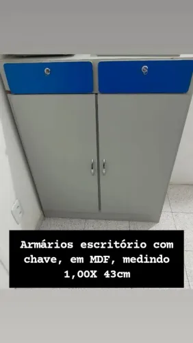 Armário escritório MDF com chave