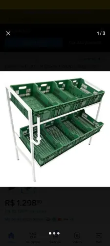 Expirositor de frutas 8 caixas Hortifruti semi novo