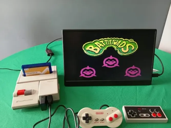 Nintendo Famicom + Everdrive + Controle Sem Fio 8Bit Do