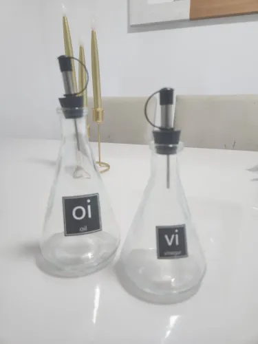 Kit vinagre e azeite de vidro 