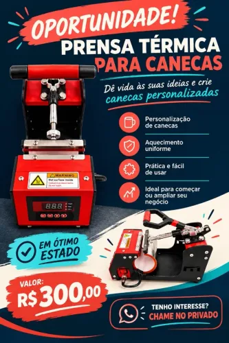 PRENSA TÉRMICA PARA CANECAS MECOLOUR 220V