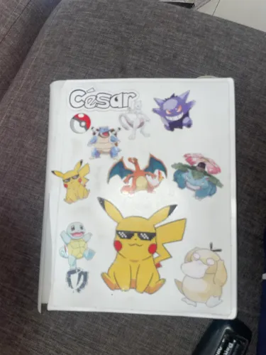 Álbum com cartas originais de Pokémon
