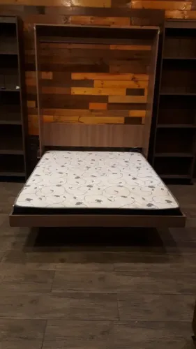 Cama Articulável (Estante cama) Casal Vertical Retrátil 2 Nichos