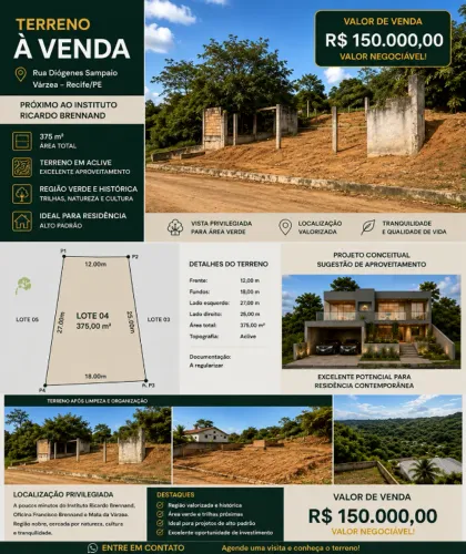 ? TERRENO À VENDA ? VÁRZEA/RECIFE