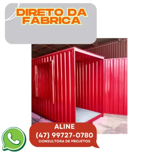 Container 3m p/ Obras | 100% Galvanizado e Totalmente Desmontável