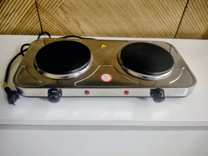 Fogão elétrico 2 bocas novo 110V Agratto Inox Cozinha tudo novo na caixa