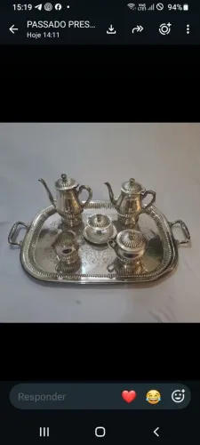 Baixela em Prata de chá e café Belline