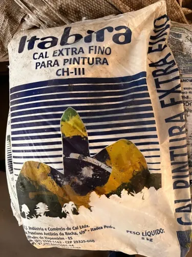 Cal extra fino para pintura CH-III pacote com 8 kilos