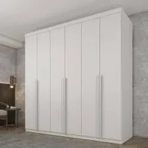 Guarda Roupa Andorra.Joinville 6Pts 4Gvs Branco Neve TCIL - Entrega Rápida! 