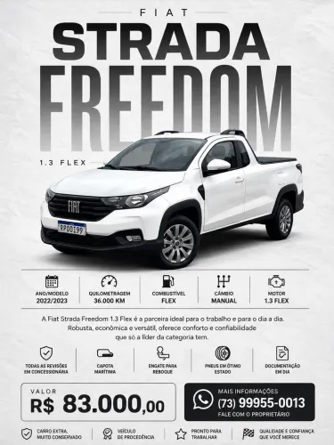 Fiat Strada Freedom 1.3 Flex 8V CS Plus 2023