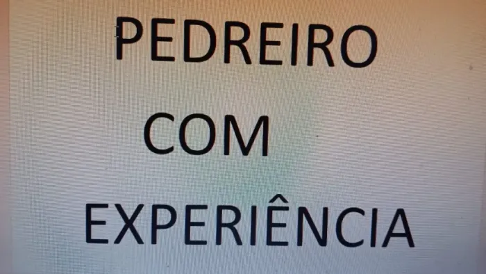Vaga de Pedreiro