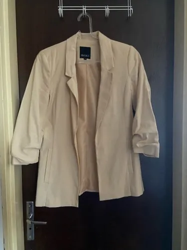 Blazer de alfaiataria bege - tamanho P | usado 2x, impecável!