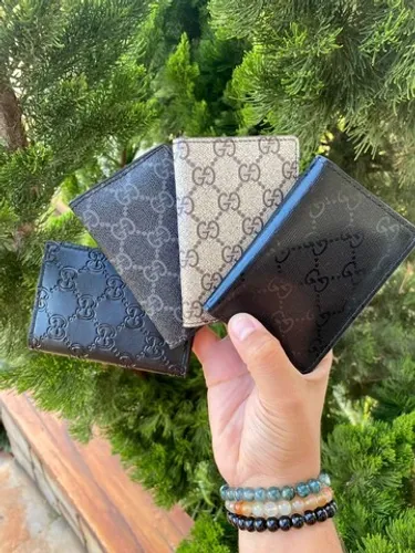 porta cartão carteira Gucci couro legítimo