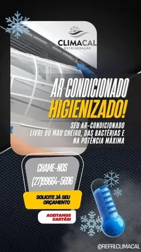 Climacal refrigeração ar condicionado instalação manutenção Guarapari e região