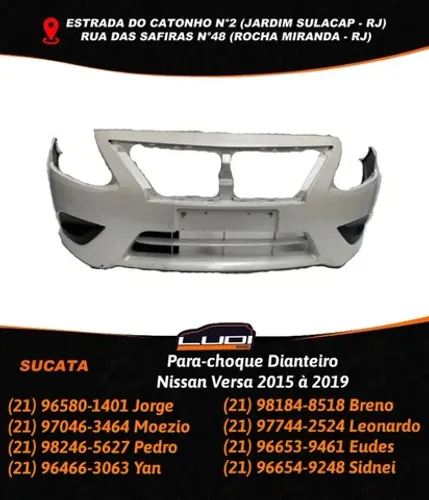 Para-choque Dianteiro Nissan Versa 2015 à 2019