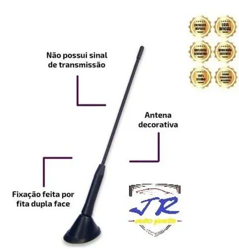 Antena Haste Média Decorativa 270mm Sem Sinal