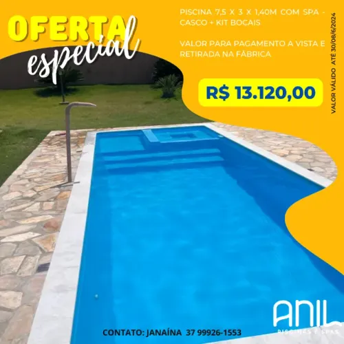 Ja - Piscina fibra com spa acoplado - nova, direto da fabrica 