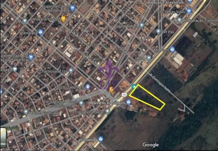 Área Industrial com frente para o Anel Rodoviário da BR 163 em Campo Grande MS