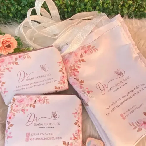 Kit Necessaire com Ecobag Personalizada lembracinha ou brindes