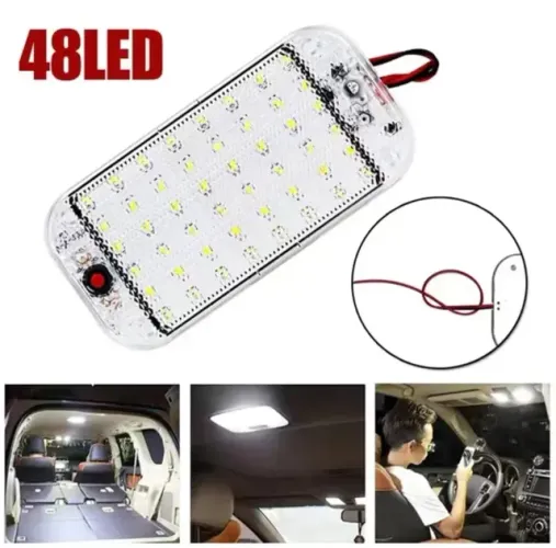 Placa de Led *Adaptável para Teto ou Porta-Malas - Universal