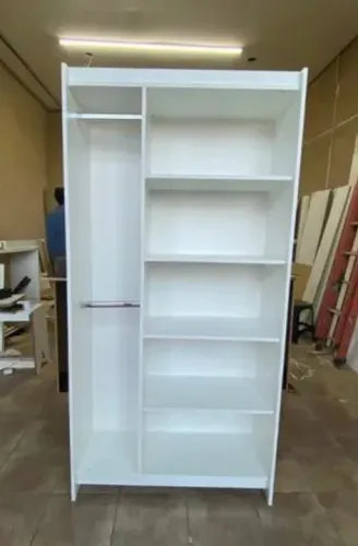 CABIDEIRO DUPLO COM PRATELEIRA LATERAL MDF