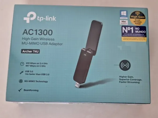  Adaptador Archer T4u Usb Wireless Dual Band Ac1300 Tp-link