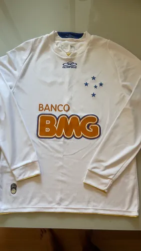 Camisa Cruzeiro Branca Oficial Manga Longa