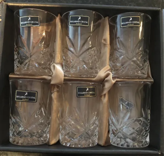 6 copos de shot de cristal Killarney