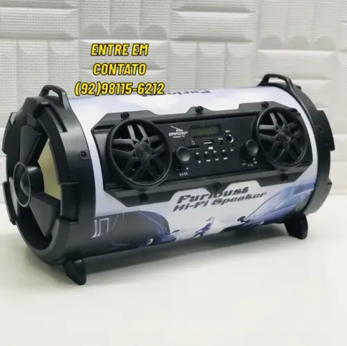 Caixa De Som Canhão 48cm Bluetooth Portatil - Entrega das 9 até 22hrs 