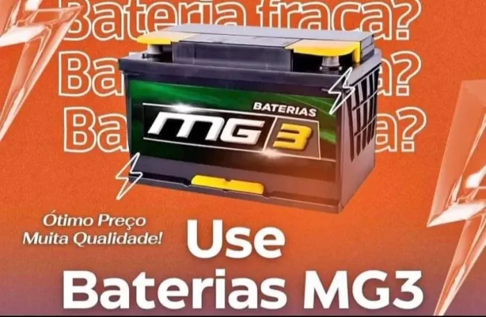 Bateria de carro MG3 60 ah 12 meses de garantia