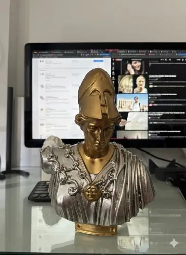 Pequena escultura Athena de Veretti P/ decoração ou pintura
