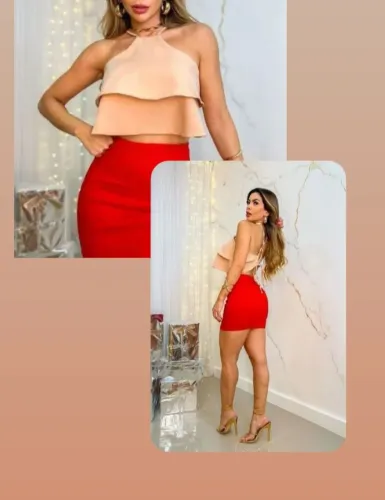 Blusa feminina Cropped com babado