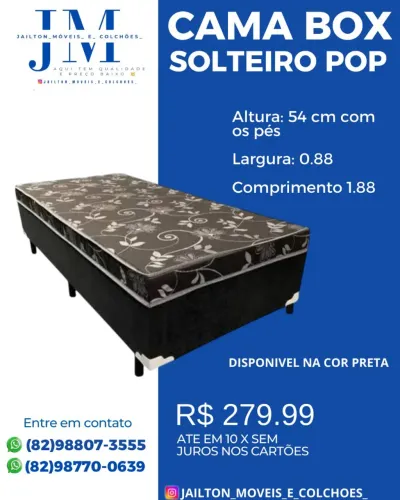 PROMOÇÃO DE CAMA BOX SOLTEIRO 280