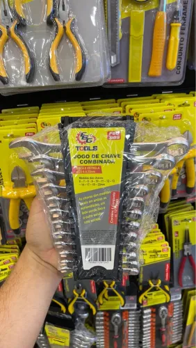 Jogo de chave combinada numeração 6-7-8-9-10-11-12-13-14-17-19-22