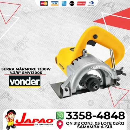 Serra Mármore 1300W SMV1300 220V com Disco e Chaves Vonder SUPER OFERTA BLACK FRIDAY