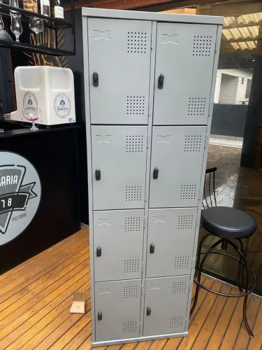 Armário de aço 8 portas pequenas pronta entrega - Marcos
