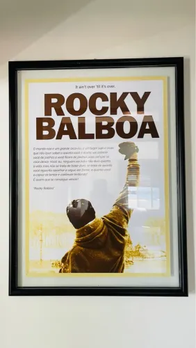 Quadro Rocky Balboa em Vidro - Inspiração e Motivação em Vidro