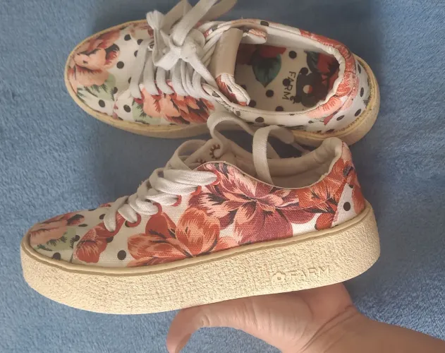 Tênis Farm Pista Chita Poá Feminino tam 35