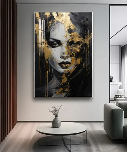 Quadro Decorativo com moldura e vidro